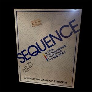 Vintage 1995 Sequence Board Game Sealed Damaged Box